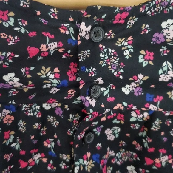 Carter's Baby Girl Black Floral Long Sleeve Dress 100% Cotton Size 6 Months - Picture 3 of 7